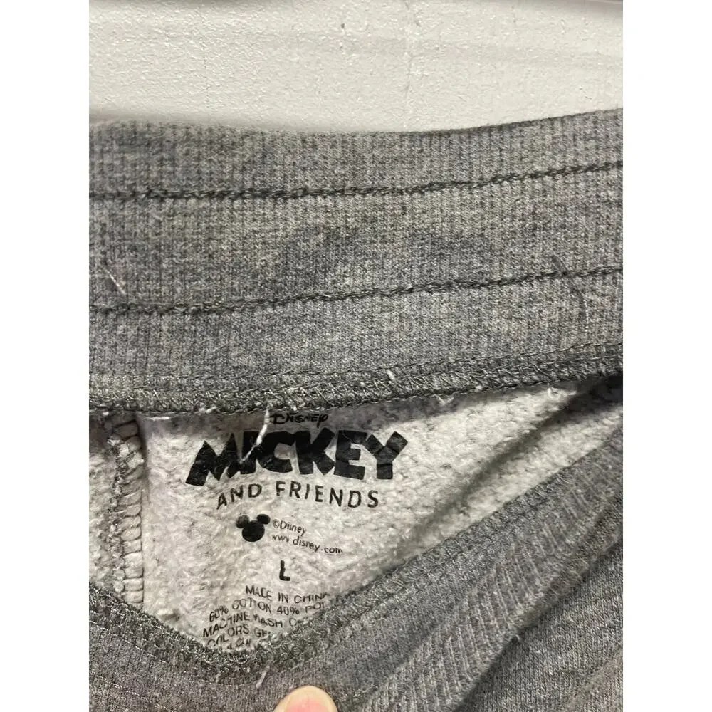 Disney Women's Jogging Lounge Pants Mickey Minnie Characters Size Large Gray - Picture 3 of 9